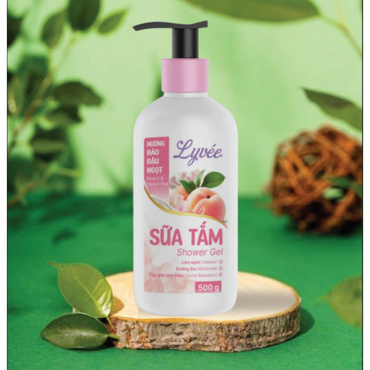 Shower Gel Peach & Sweet Pea Lyvée