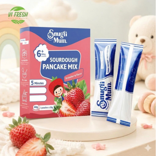 Baby Pancake Mix Strawberry Flavor Snugli Mum