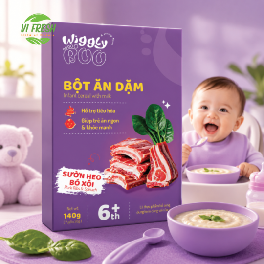 Baby Cereal Pork Rib & Spinach Flavor Wiggly Boo