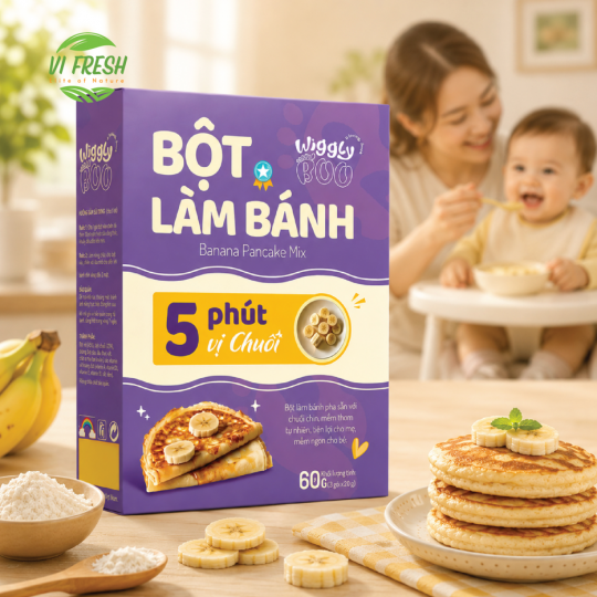 Baby Pancake Mix Banana Flavor Wiggly Boo