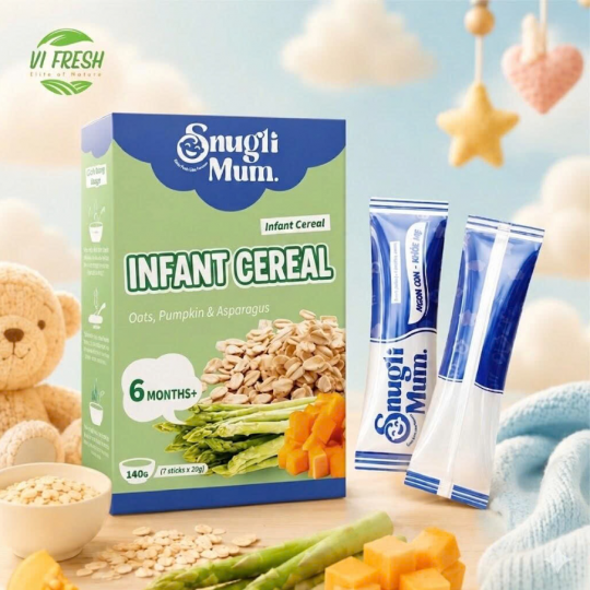 Oat, Pumpkin & Asparagus Baby Weaning Cereal Snugli Mum