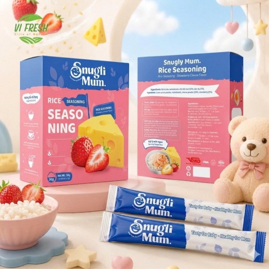 Strawberry & Cheese Baby Rice Seasoning Snugli Mum
