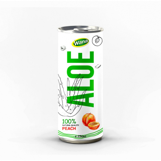 Premium Peach Flavored Aloe Vera Drink Wana